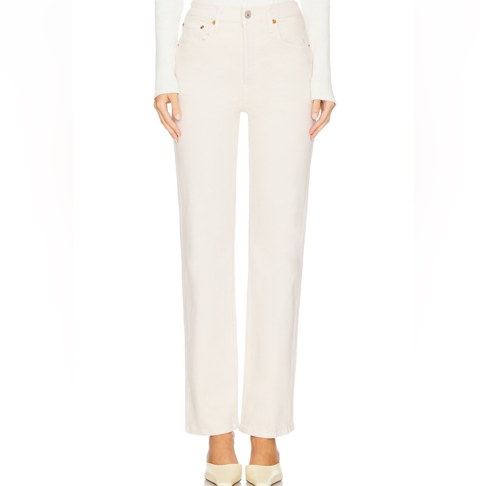 Re/Done White Straight Leg Women's Pants